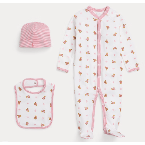 Polo Bear Cotton 3-Piece Gift Set