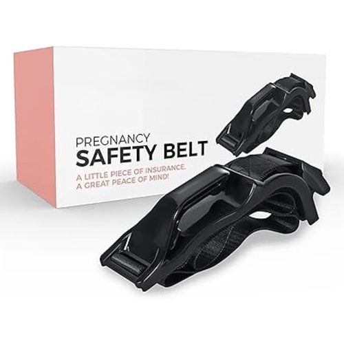Mimibelt Pregnancy Safety Belt Cover, Universal Seatbelt Shoulder Pad Set and Cushion, an in-car Accessory Designed to Enhance Riding Comfort (Black)