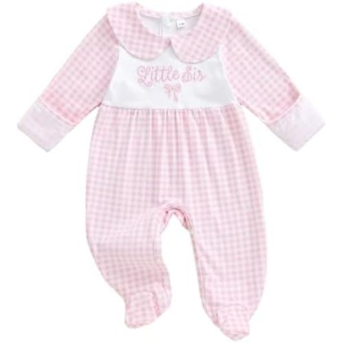 Newborn Baby Girl Going Coming Home Outfit Long Sleeve Footie Romper Cute Jumpsuit Fall Winter Clothes