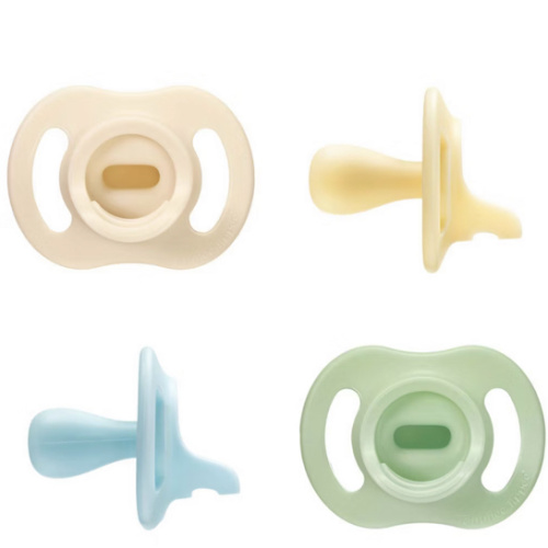 Tommee Tippee Ultra-Light StayPut Pacifier, One-Piece Silicone Design, 0-6m, 4 Pack