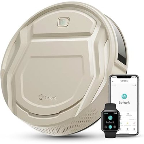 Lefant M210 Pro Robot Vacuum, Strong 2200Pa Suction, 120 Min Runtime, Super Slim Thin, Low Noise, Self-Charging, Wi-Fi/App/Alexa Control, Ideal for Pet Hair & Hard Floors