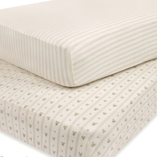 Linear Berry Crib Sheet Set | 100% plush jersey cotton knit – Ely's & Co.