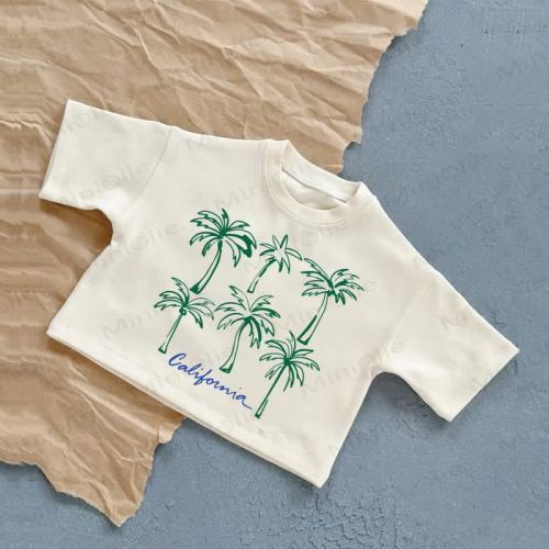 CALIFORNIA Baby Coconut Tree Summer Casual T-shirt