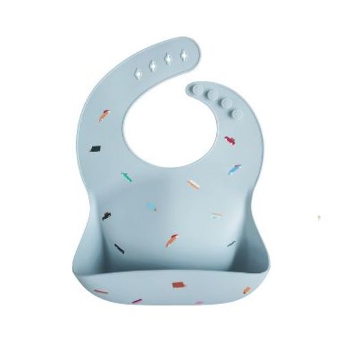 Silicone Baby Bib Retro Cars One Size