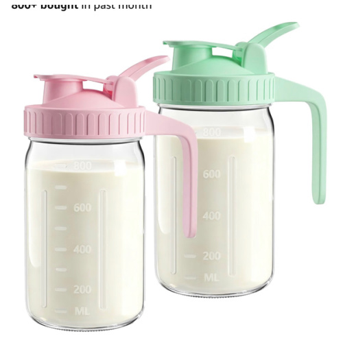 2x Mason Jar Milk Pitchers