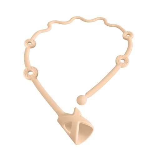 Baby Spoons Self Feeding 6 Months Silicone Pacifier Holder Strap Toddler Utensils Highchair Accessories-Gelinor Feeding Aid for Keep Spoon Close at Hand and Off The Ground(Pink)-No Spoon