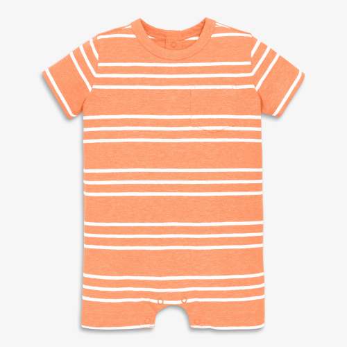 Baby heathered pocket shortie in stripe | Primary.com