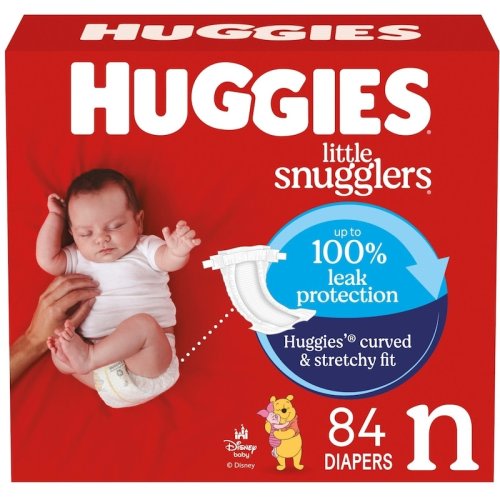 Little Snugglers Baby Diapers, Newborn (up to 10 lbs), 84 Ct