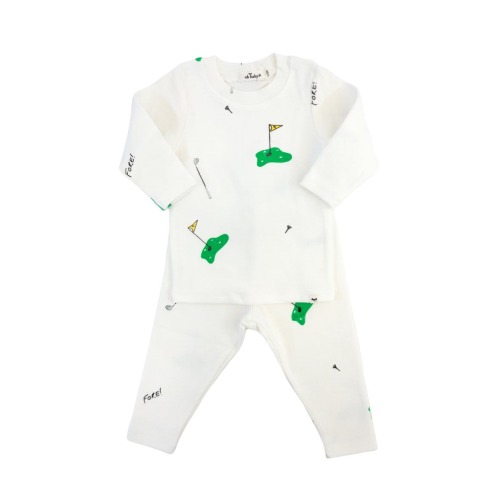 Golf Print Two Piece Set, 0-3M