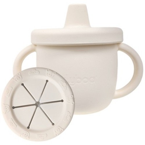 Lulyboo 3pcs Silicone 3-in-1 Training Cup - White