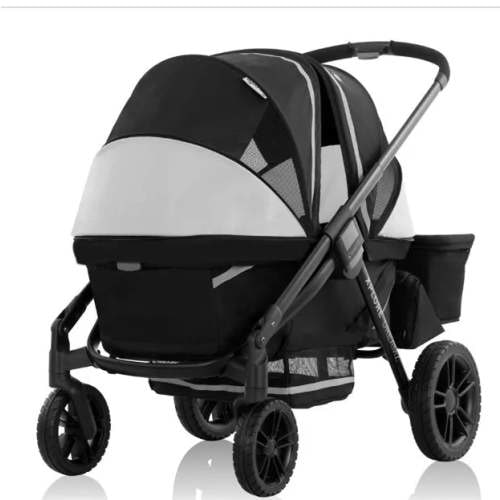 Evenflo Pivot Xplore Dreamz Stroller Wagon with Infant Car Seat Adapter - Jetsetter Black