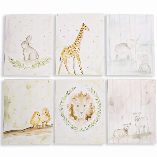 Baby's First Animals Nursery Prints - Set of 3 | Over The Moon Gift