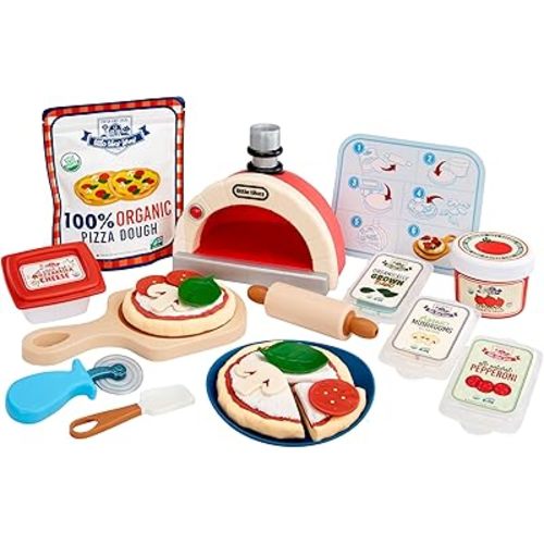 Little Tikes Creative Chefs Pizza Kit with Special Make-It Mix Play Sand, 18+ Accessories, Realistic Pretend Play Chef, Boys, Girls, Ages 3+