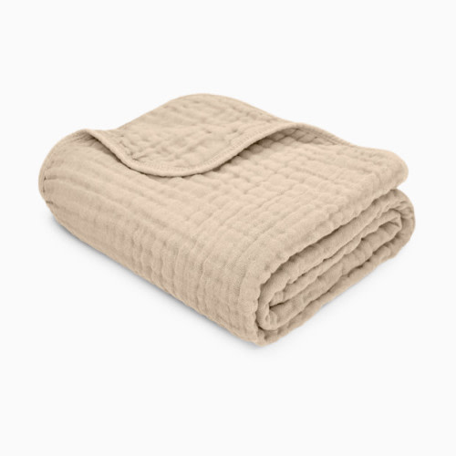 6-Layer Cotton Muslin Baby Blanket - Sand
