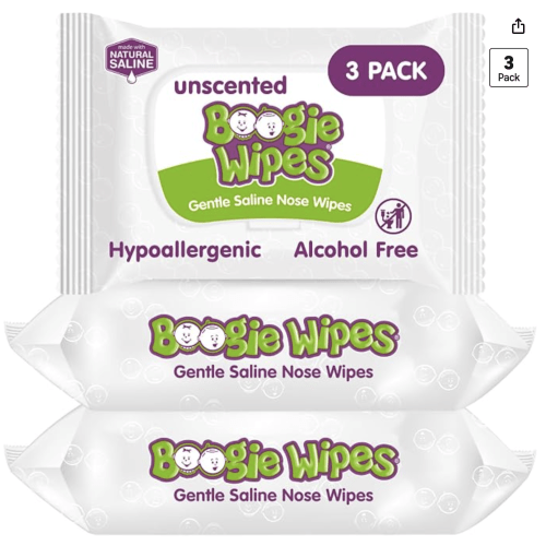 Boogie Wipes Gentle Saline Nose Wipes