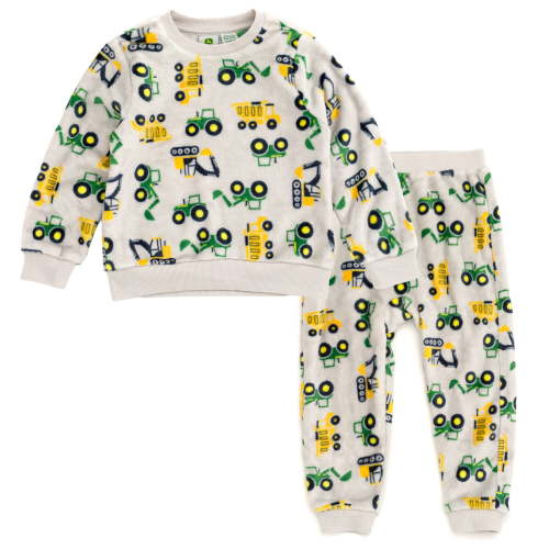 John Deere Trucks Woobie Pullover Sweatshirt and Jogger Pants Outfit Set Newborn to Little Kid