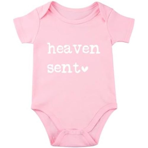 Heaven Sent Baby Bodysuit Religious Pregnancy Announcement Baby Romper Unisex Bodysuit