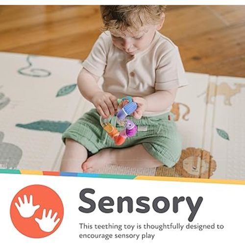 Nuby Twista Teether Toy for Babies - Multicolor Rattle Teething - Toy for Baby Teething Relief - 6+ Months