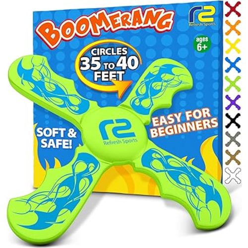Fun Boomerang - Easter Basket Stuffers for Kids - Soft & Easy to Use - Easter Gifts for Boys & Girls All Ages - Best Boy Gifts for 6 7 8 9 10 Year Old Boys + 2025 Top Toys for Age 8-12 Boy Gift Ideas