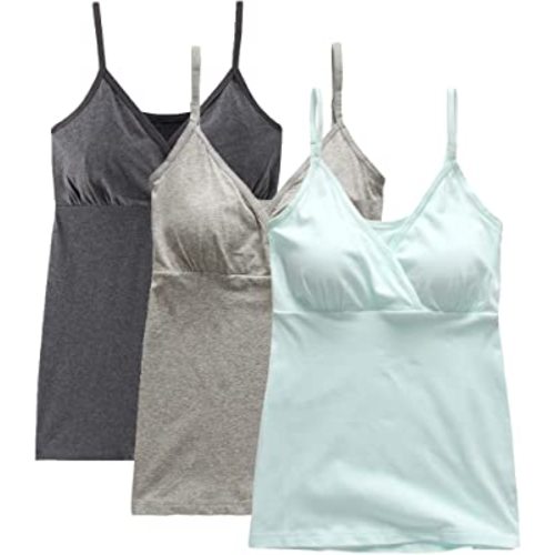 Nursing Tops Tank Shirt Cami Sleep Bra for Maternity and Breastfeeding