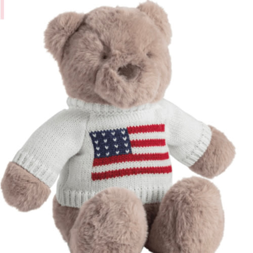 Liberty The Bear Plush Pal | Cozy Weighted Bear Toy | Mud Pie