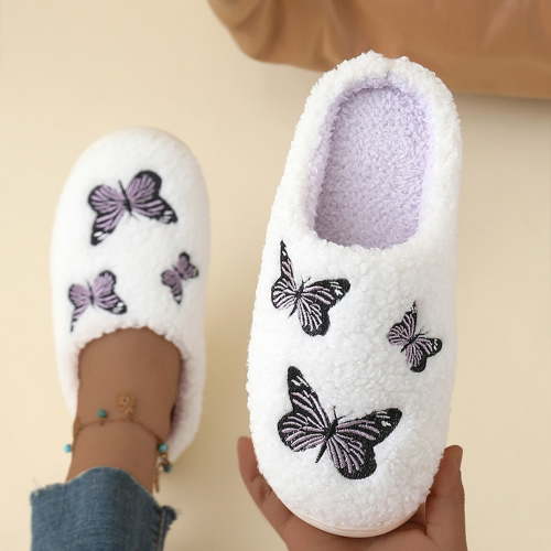 Willtoo Comfy Slippers for Women Indoor Fluffy Women's Slip on Fuzzy House Slippers Memory Foam Slippers Scuff Outdoor Indoor Warm Plush Bedroom Shoes Light Purple 8 Wide