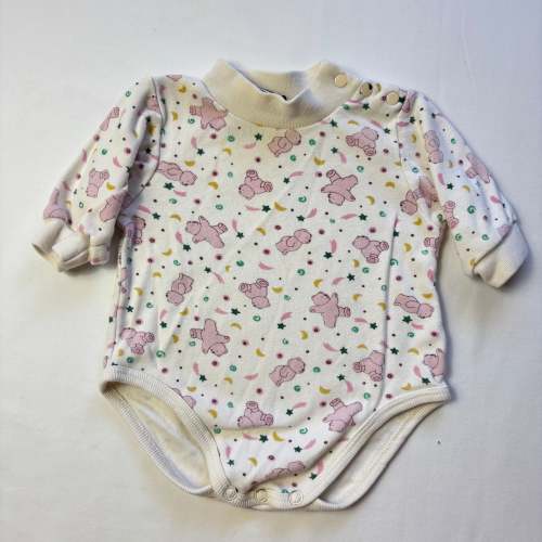 Vintage Pink Bears Romper 3 months