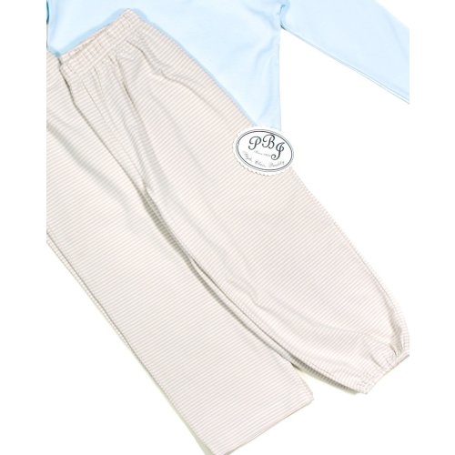 Tan stripes bubble pants