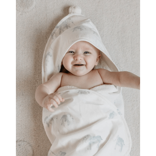 Hooded Whale Towel | Over The Moon