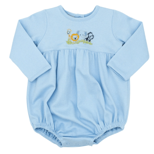 Boys Long-sleeve Bubble with Hand-embroidery - Zoo