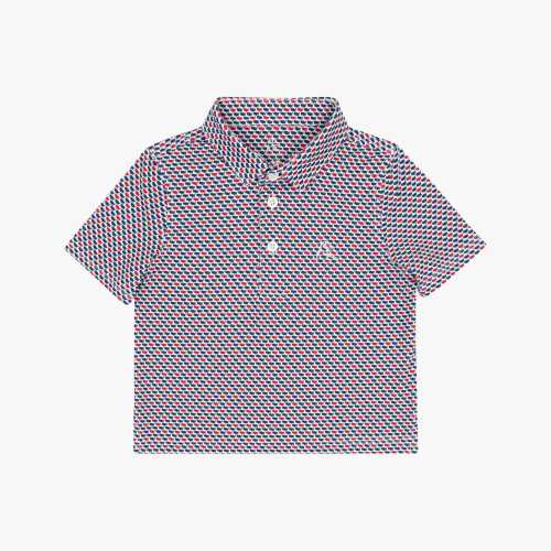 The Lil' 1776 | Performance Polo | The 1776 - Admiral Navy/Classic Red - USA