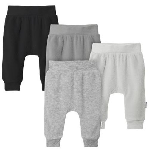 Gerber Baby Boys' and Girls' Fleece Pants, 4-Pack, Grey, 24 Months