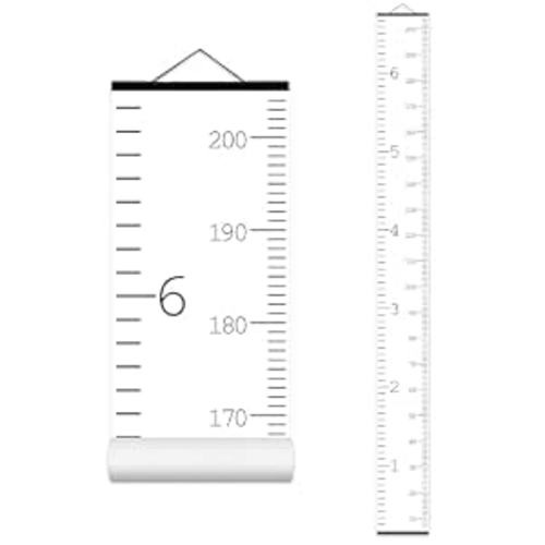 Growth Height Chart Handing Ruler Wall Decor for Kids, Canvas Removable Height Growth Chart for Boys and Girls Toddler Baby Bedroom Decor 79 x 7.9 inch