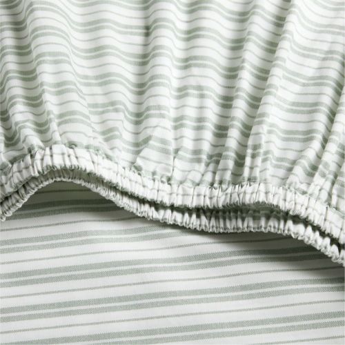 Frenchie Verte Green 100% Organic Cotton Crib Fitted Sheet by Leanne Ford