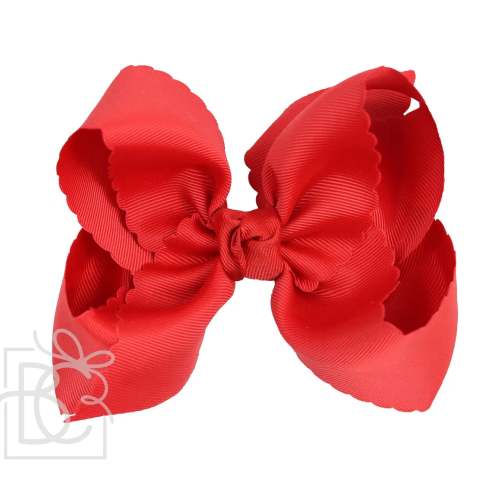 Noah Headband Bow | Red Scallop