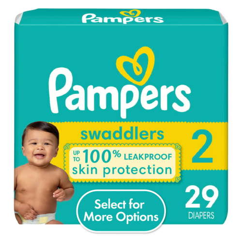 Pampers Swaddlers Diapers Size 2, 29 Count (Select for More Options)