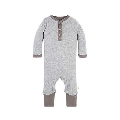 Burt's Bees Baby® Size 3M Henley Coverall in Grey
