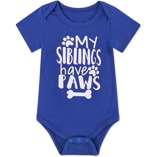 Funnycokid Baby Boys Girls Bodysuit Funny Newborn Romper Short Sleeve Infant Neutral Outfits 0-12 Months