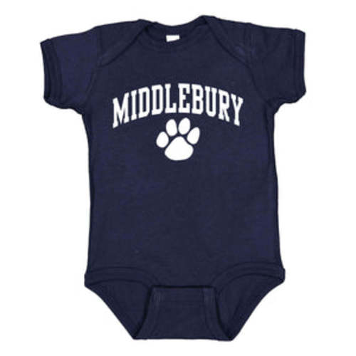 Middlebury Paw Onesie (navy) – The Middlebury Shop