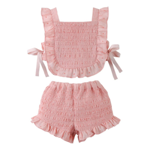Alexa Smocked Top and Shorts Set | Pink