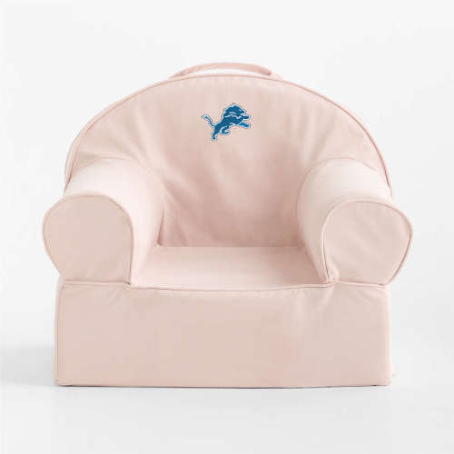 NFL Detroit Lions Small Soft Pink Organic Cotton Kids Lounge Nod Chair