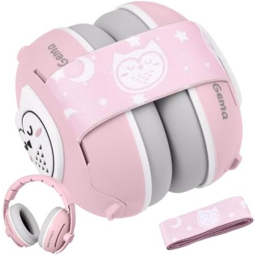 Lilian&Gema 2-in-1 Baby Ear Muffs Noise Protection, Noise Cancelling Headphones for Baby & Toddler up to 4 Years