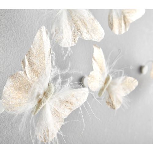 Rosegold Feather Butterflies