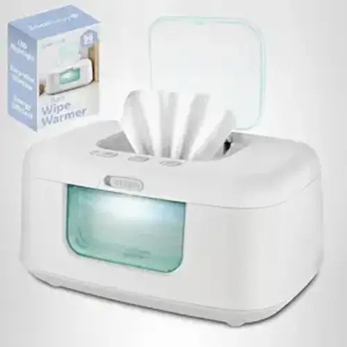 Jool Baby TinyBums Baby Wipe Warmer & Dispenser with LED Changing Light & On/Off Switch (Aqua)