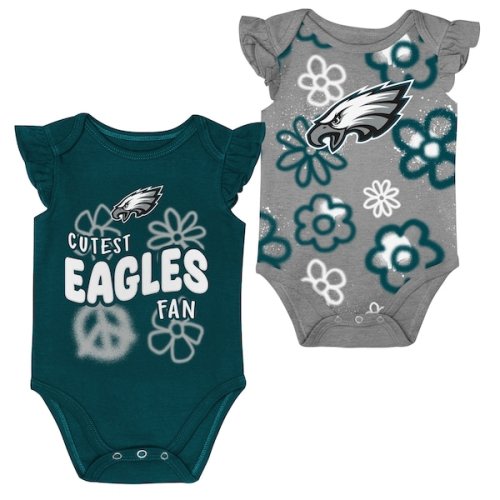 Philadelphia Eagles Outerstuff Girls Newborn & Infant The Sunshine Two-Piece Bodysuit Set