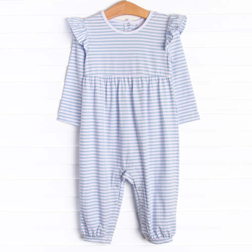 Gracie Romper, Blue Stripe – Stitchy Fish