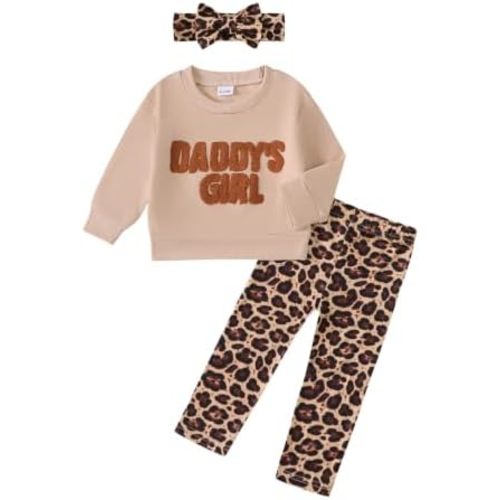 SODLON Toddler Baby Girl Clothes Fall Winter Sweatshirt Pants Outfit 6M-4T