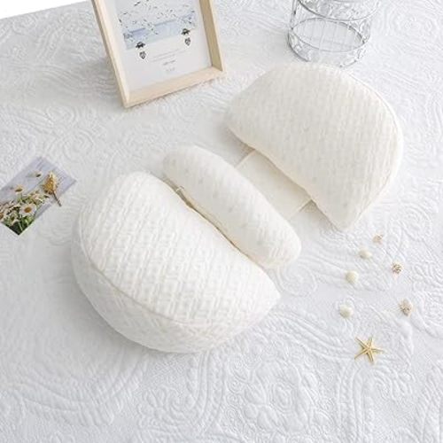 Pregnancy Pillow for Side Sleeper, Double Wedge Pillow for Maternity, Side Sleeping Pillow for Belly, Waist, Back Support, Detachable and Removable Outercase, Easy to Clean