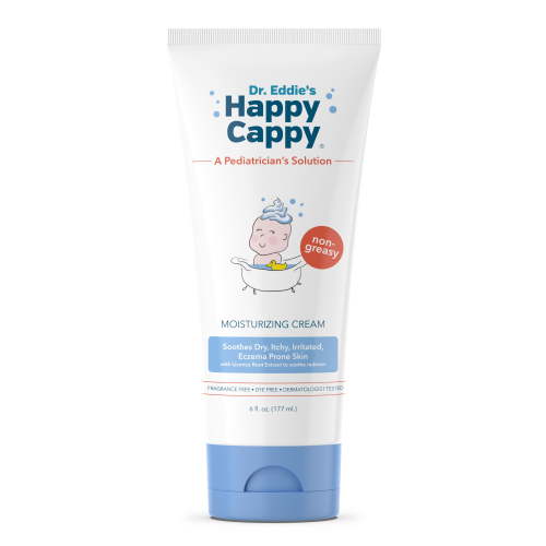Dr. Eddie's Happy Cappy Moisturizing Eczema Cream for Babies, All Skin Types, 6 oz