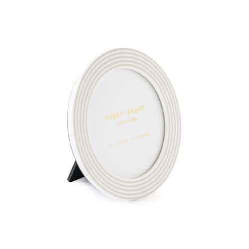 Grey Stripe Round Picture Frame | Sugar Paper